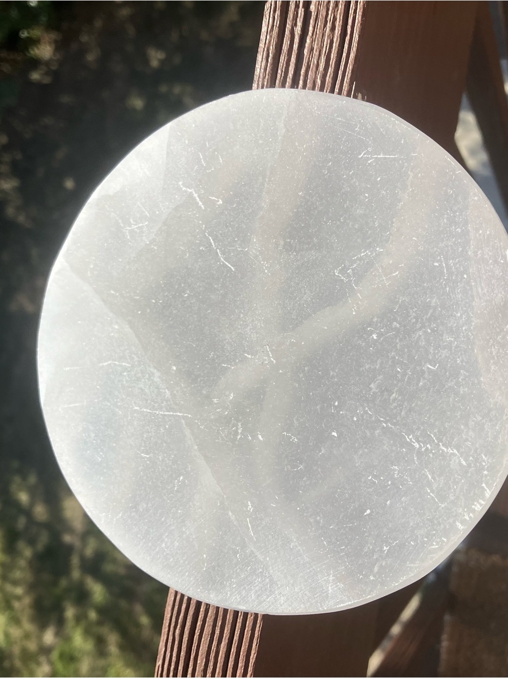 Earth White Selenite Charging Plate